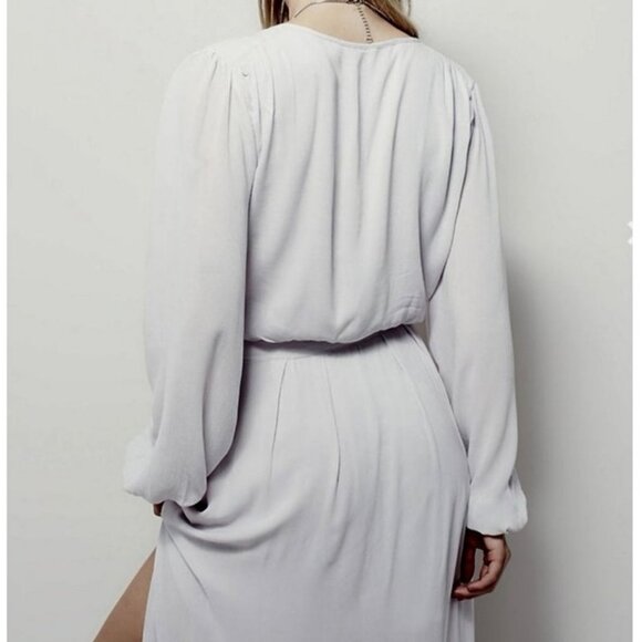 Free People Endless Summer Gray Lavender Belted Maxi Dress Size Small Boho Chic - Picture 4 of 12